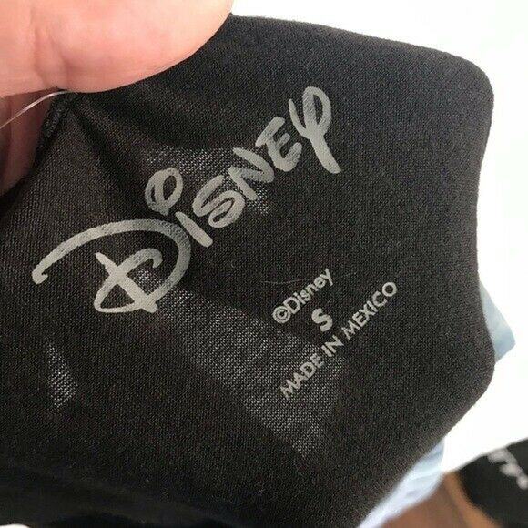 Disney NWT Junior Small Alice In Wonderland Watercolor Black Sketch Tank Top - Picture 3 of 8